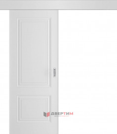 Межкомнатная дверь Смарт-2 ПГ эмаль белая КУПЕ одностворчатая РУМАКС