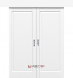 Межкомнатная дверь QD-5 ПГ Эмлайн аляска КУПЕ двухстворчатая Quest doors