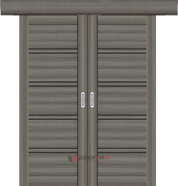 Межкомнатная дверь QX-41 ПО Миндаль КУПЕ двухстворчатая Quest doors
